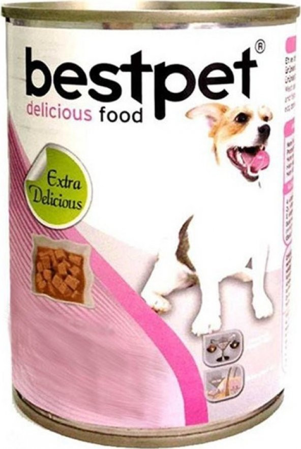 Bestpet With Beef Jöle İçinde Parça Sığır Etli Konserve Yetişkin Köpek Maması 415 G ürün görseli 1