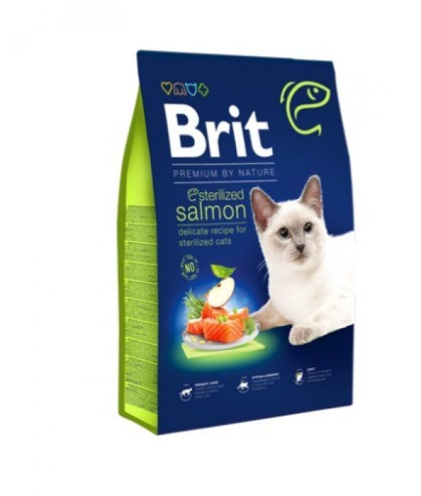 Brit Care Somonlu Kısırlaştırlmış Kedi Maması 8 KG ürün görseli 1