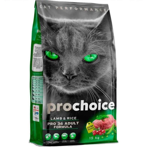 Prochoice Pro 36 Kuzu Etli Yetişkin Kedi Maması 15 KG ürün görseli 1