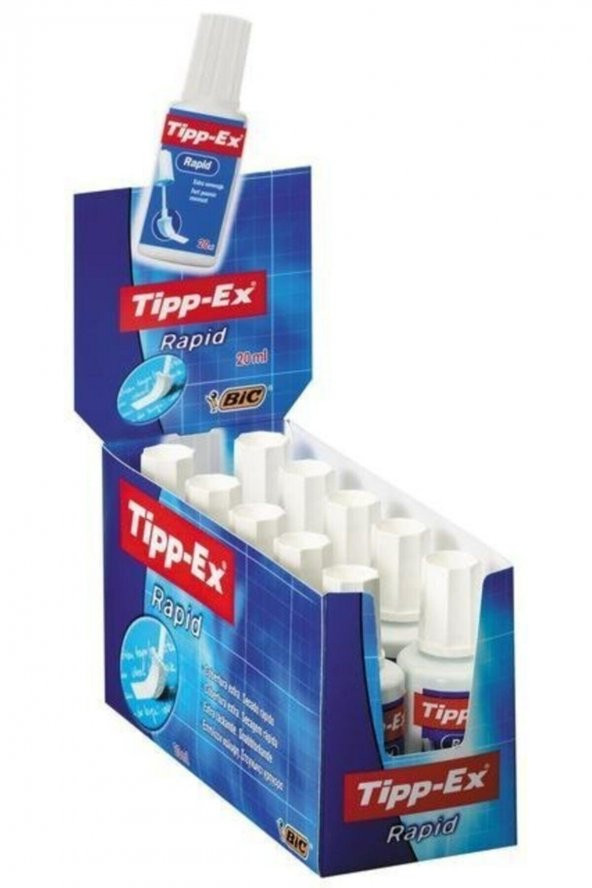 Tipp-Ex Rapid Sıvı Daksil Sünger Uçlu Sıvı Silici 10lu Paket ürün görseli 1