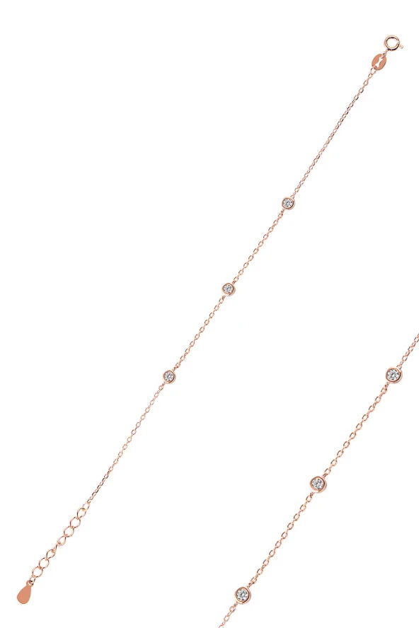 Gümüş rose zirkon taşlı bileklik SGTL9039 ürün görseli 1