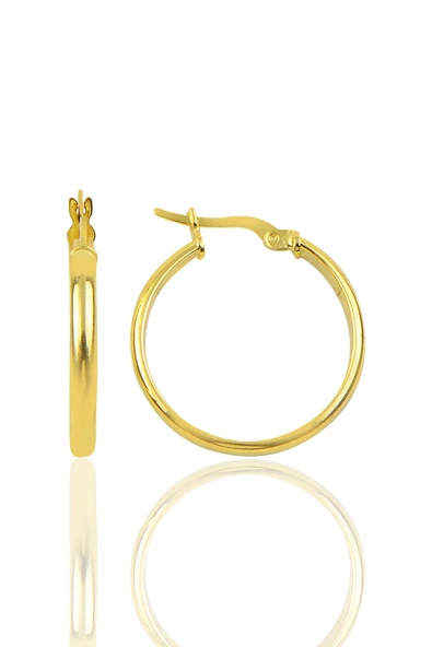 Gümüş 23 mm altın rengi halka küpe SGTL9930GOLD ürün görseli 1