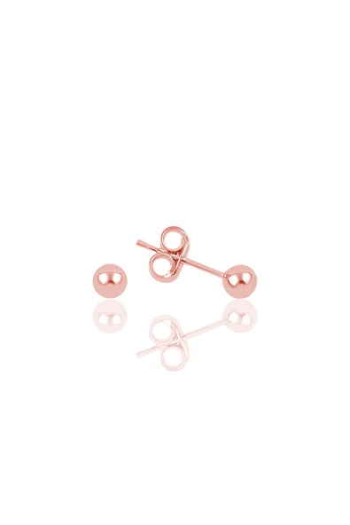 Gümüş  4 mm rose top küpe SGTL9785ROSE ürün görseli 1