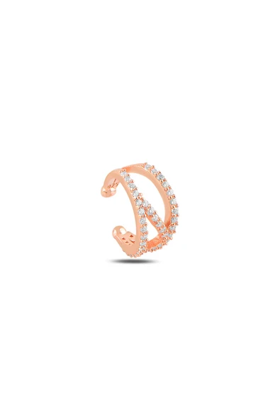 Gümüş kıkırdak küpe SGTL10054ROSE ürün görseli 1