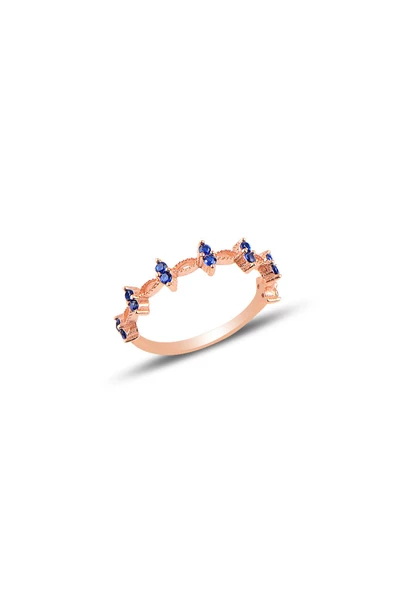 Gümüş rose safir taşlı crown yüzük SGTL10290SFR ürün görseli 1