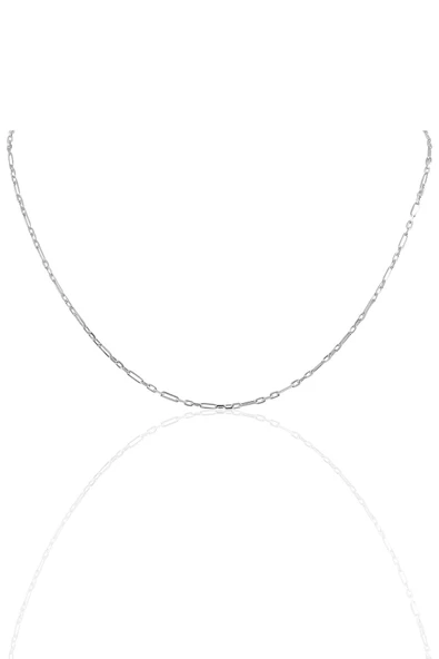 Gümüş 45 cm rodyumlu aralıklı figaro zincir SGTL10100RODAJ SGTL10100RODAJ ürün görseli 1