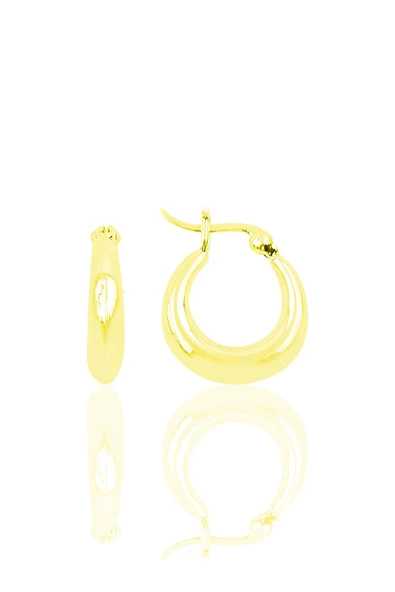 Gümüş 16 mm halka küpe SGTL9927SARI ürün görseli 1