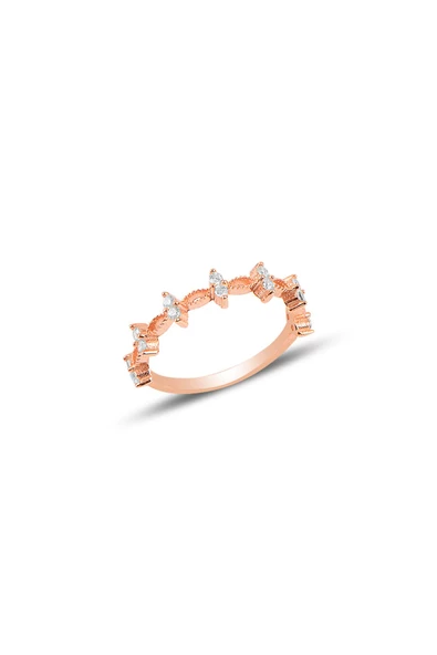Gümüş rose zirkon taşlı crown yüzük SGTL10290BYZ ürün görseli 1