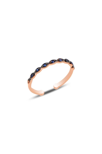 Gümüş ayarlamalı rose safir taşlı ince yüzük SGTL10109SAFİR ürün görseli 1