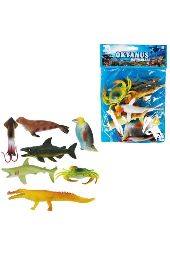 Sunman Okyanus Hayvanları Büyük Poşet 7 Li Paket ürün görseli 1