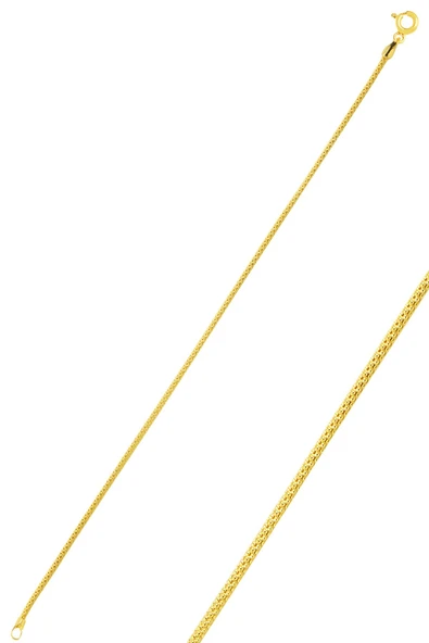 Gümüş altın yaldızlı zincir bileklik SGTL11297GOLD ürün görseli 1