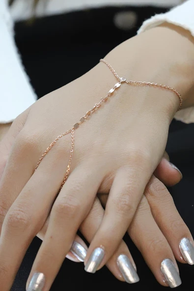 Gümüş rose mekik pullu şahmeran SGTL10529ROSE - Resim 3
