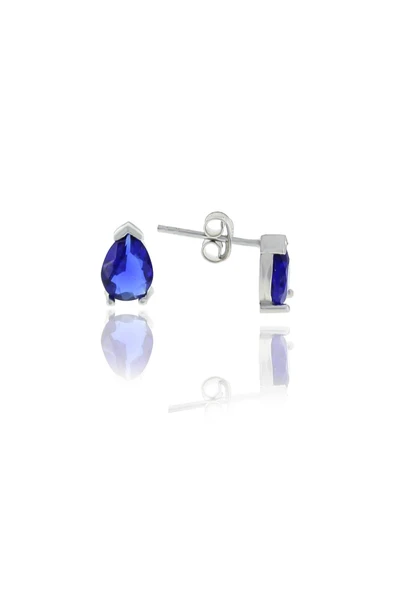 Gümüş rose safir taşlı damla küpe SGTL10565SAFIR ürün görseli 1