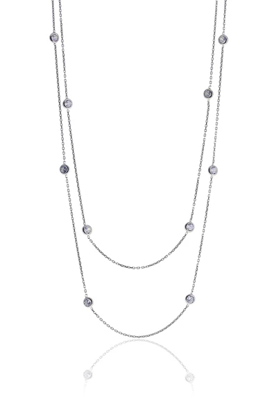 Gümüş rodyumlu  zirkon taşlı  kolye SGTL10506RODAJ ürün görseli 1