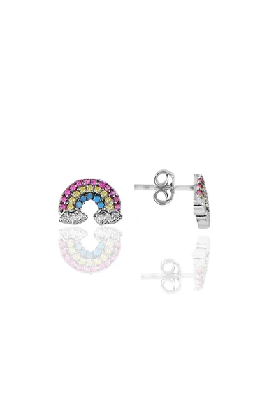 Gümüş rodyumlu gökkuşağı küpe SGTL10579RODAJ ürün görseli 1