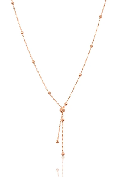 Gümüş rose italyan toplu tasarım kolye SGTL11334ROSE ürün görseli 1