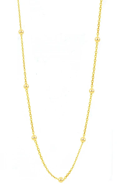Gümüş altın yaldızlı 60 cm top top zincir SGTL11133GOLD ürün görseli 1