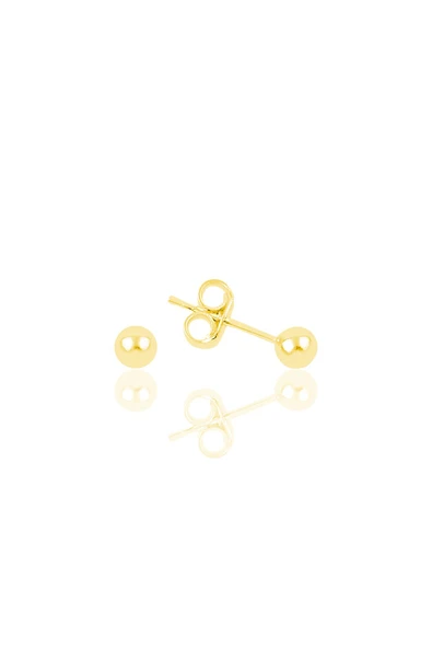 Gümüş altın yaldızlı 3 mm gümüş top küpe SGTL11479GOLD ürün görseli 1
