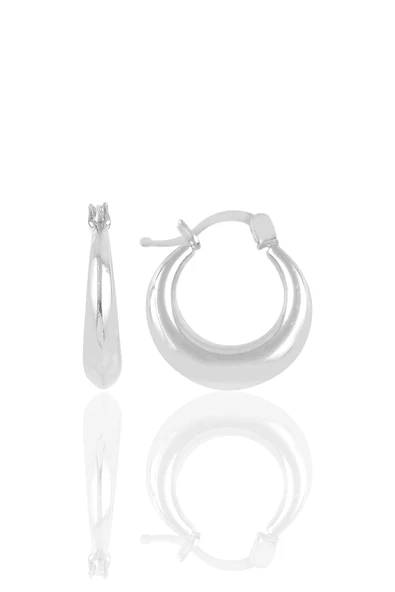 Gümüş  sade gümüş şarnel küpe SGTL10705RODAJ ürün görseli 1