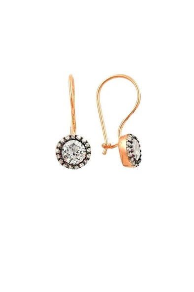 Gümüş Elmas montürlü çengelli küpe  SGTL10069BYZ ürün görseli 1