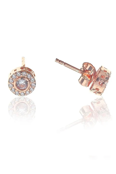 Gümüş rose Elmas montürlü küpe SGTL10799ROSE ürün görseli 1