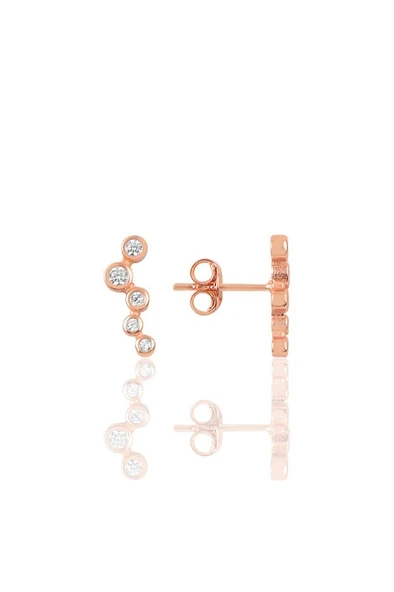 Gümüş rose zirkon sıra taşlı küpe SGTL10818ROSE ürün görseli 1