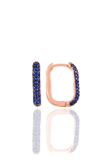Gümüş rose safir taşlı trend küpe. SGTL10892SFR ürün görseli 1