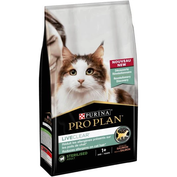 Pro Plan LiveClear Sterilized Somonlu Alerji Önleyici Kedi Maması 1,4 kg ürün görseli 1