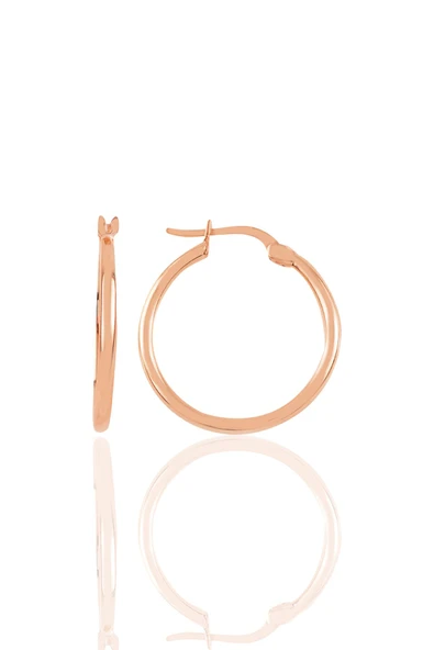 Gümüş rose 23 mm şarnel halka küpe SGTL10938ROSE ürün görseli 1