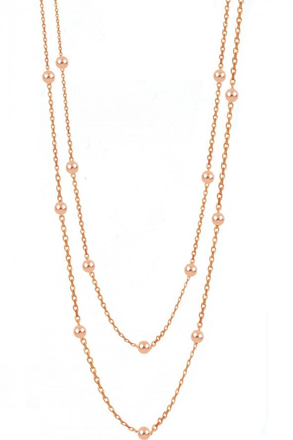 Gümüş rose 100 cm top top zincir ürün görseli 1