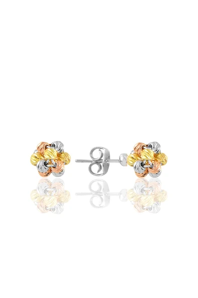 Gümüş altın yaldızlı, rodaj ve rose renkli dorissa dorica top küpe SGTL11346KUPE ürün görseli 1