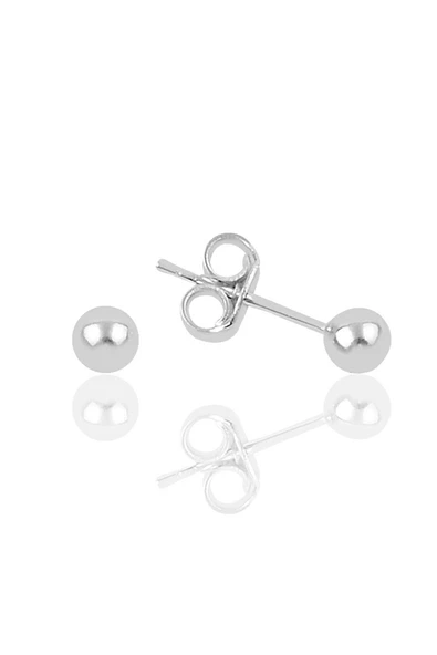 Gümüş 5 mm gümüş top küpe SGTL11477RODAJ ürün görseli 1