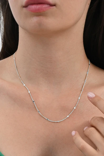 Gümüş pullu gurmet  zincir. SGTL10625RODAJ ürün görseli 1