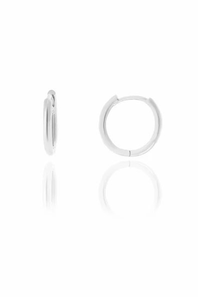 Gümüş rodyumlu 14 mm halka küpe SGTL10561RODAJ ürün görseli 1