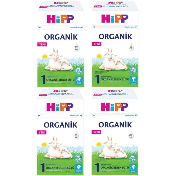 Hipp 1 Organik Keçi Sütü Bazlı Bebek Sütü 400 gr 4 ADET ürün görseli 1
