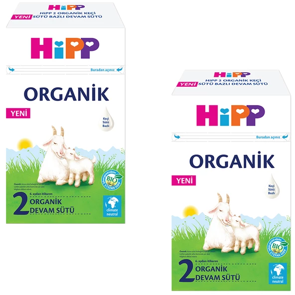 Hipp 2 Organik Keçi Sütü Bazlı Devam Sütü 400 gr 2 ADET ürün görseli 1