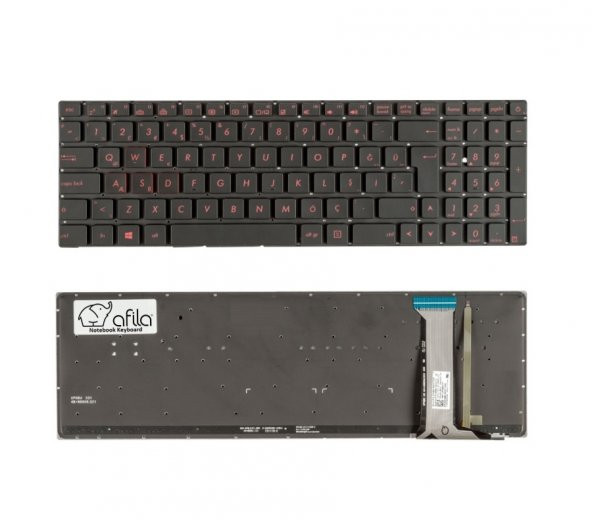 Asus G771J, G771JM, G771JW Notebook Klavyesi (Siyah TR) ışıklı ürün görseli 1