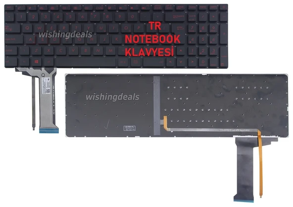 Asus ROG GL551JM Notebook Klavyesi (Siyah TR) ışıklı - Resim 3