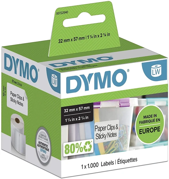DYMO 32x57mm LabelWriter Çok Amaçlı Etiket (11354) ürün görseli 1