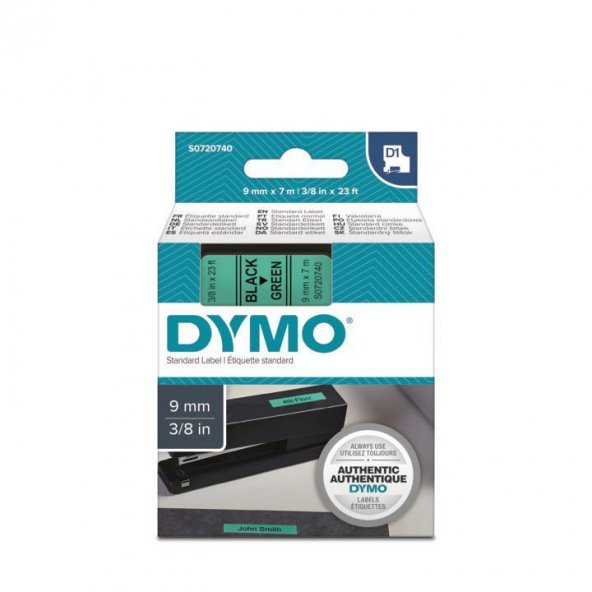DYMO D1 Yeşil/ Siyah Yedek Şerit 9mm x 7mt (40919) ürün görseli 1
