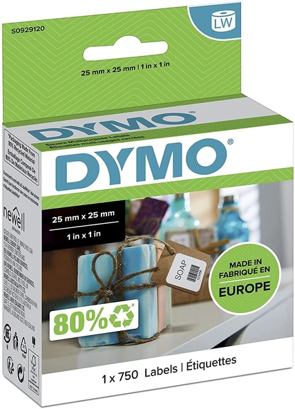 DYMO 25x25mm Çok Amaçlı Kare Barkod Etiketi ürün görseli 1