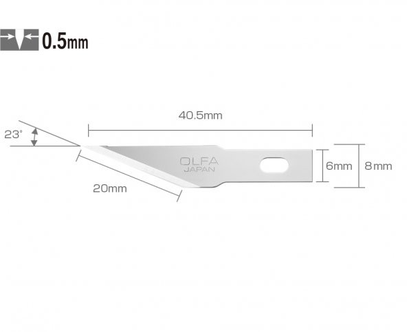 OLFA KB4-S/100 Maket Bıçağı Yedeği (100lü Tüp) ürün görseli 1