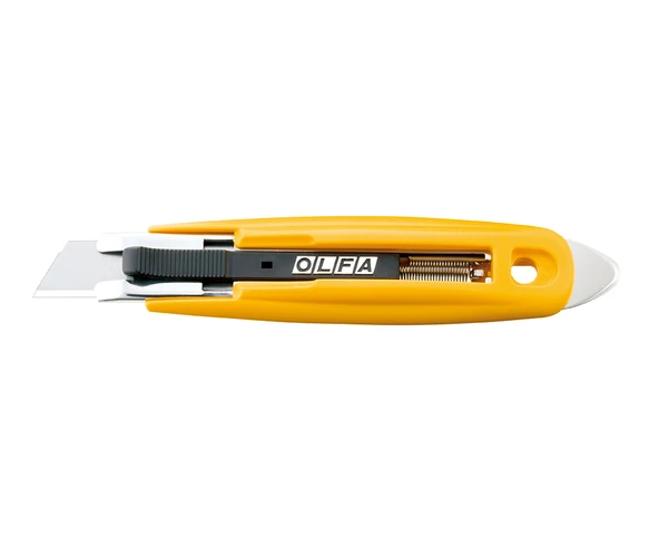 OLFA SK-9 Otomatik Geri Çekilebilir Bıçaklı Koli Açabilen Maket Bıçağı ürün görseli 1