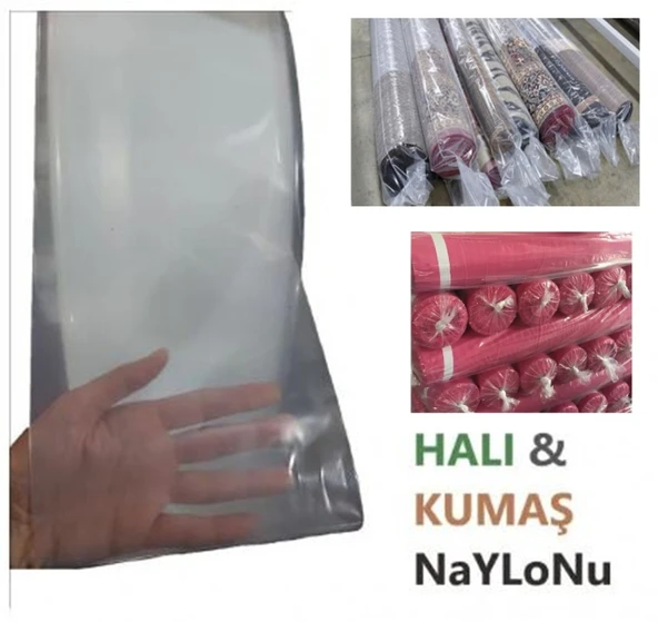 Ev-HALI saklama - iS-TOP KUMAŞ Tasıma NaYLoNu RENK: SeFFaF 18mic. En:50 x BoY:200cm (3 adet) ürün görseli 1
