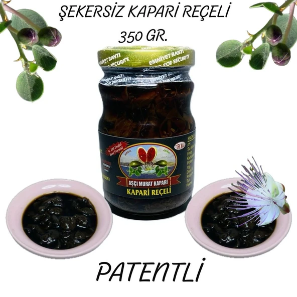 ŞEKERSİZ KAPARİ REÇELİ (PATENTLİ) 350 gr. AŞÇI MURAT KAPARİ ürün görseli 1
