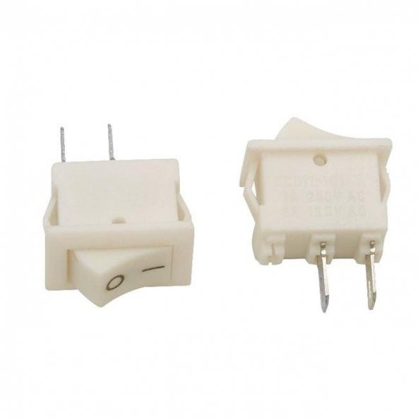 KCD11 Mini On-Off Anahtar - Beyaz - 5 Adet ürün görseli 1