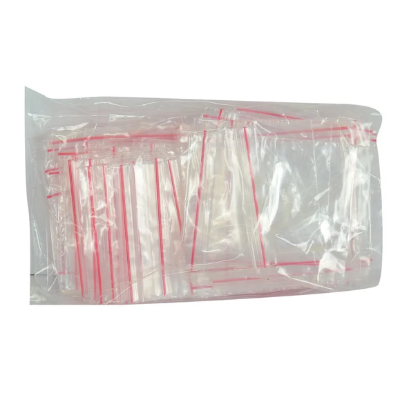 Kilitli Naylon Torba Poşet 5X5 Cm Şeffaf 100 Adet 1 Paket ürün görseli 1
