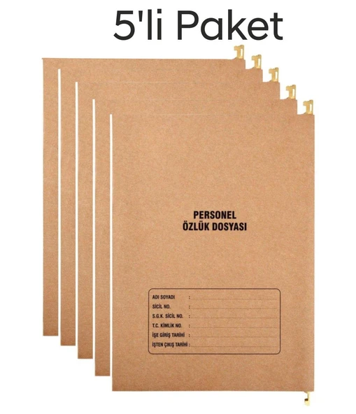 Metal Askılı Personel Özlük Dosyası 8 Yapraklı 5 li Paket ürün görseli 1