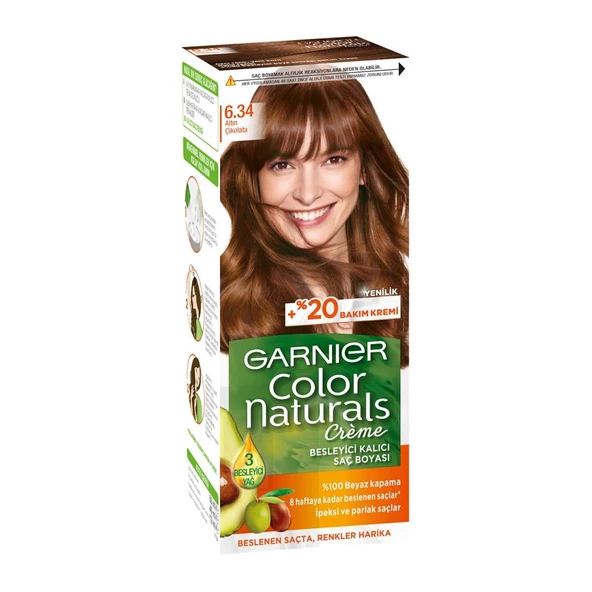 Garnıer Color Naturals Krem Saç Boyası   6.34 Altın Çikolata ürün görseli 1