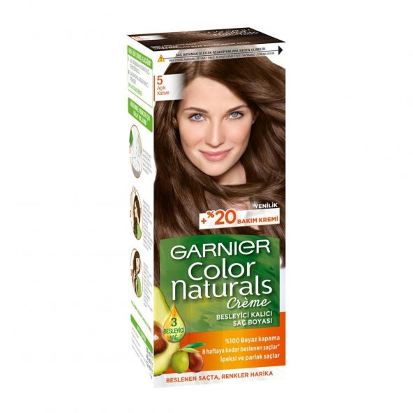 Garnıer Color Naturals Krem Saç Boyası   5 Açık Kahve ürün görseli 1
